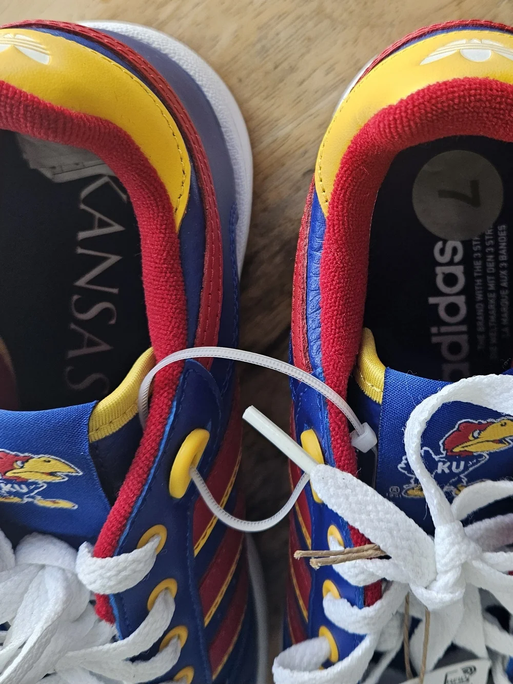 adidas Blue Sneakers with Red & Yellow Accents